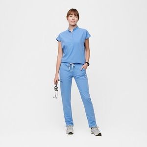 Figs Ceil Blue Yola Skinny scrub pants